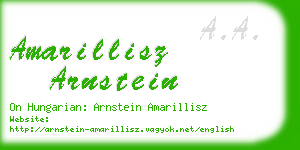 amarillisz arnstein business card